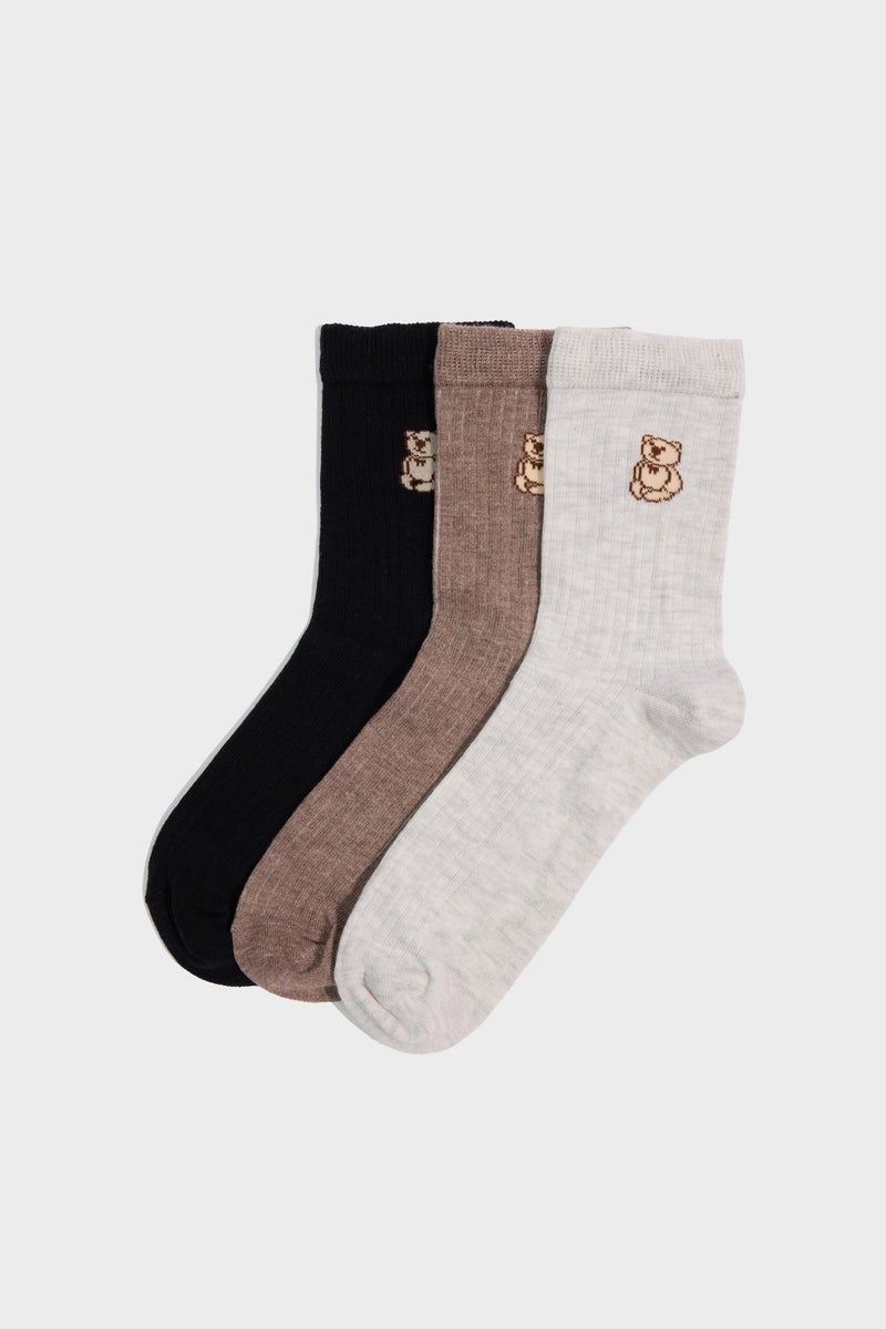 DeFacto Multicolour Woman Woman 3 piece Long Socks Casual - Image 1
